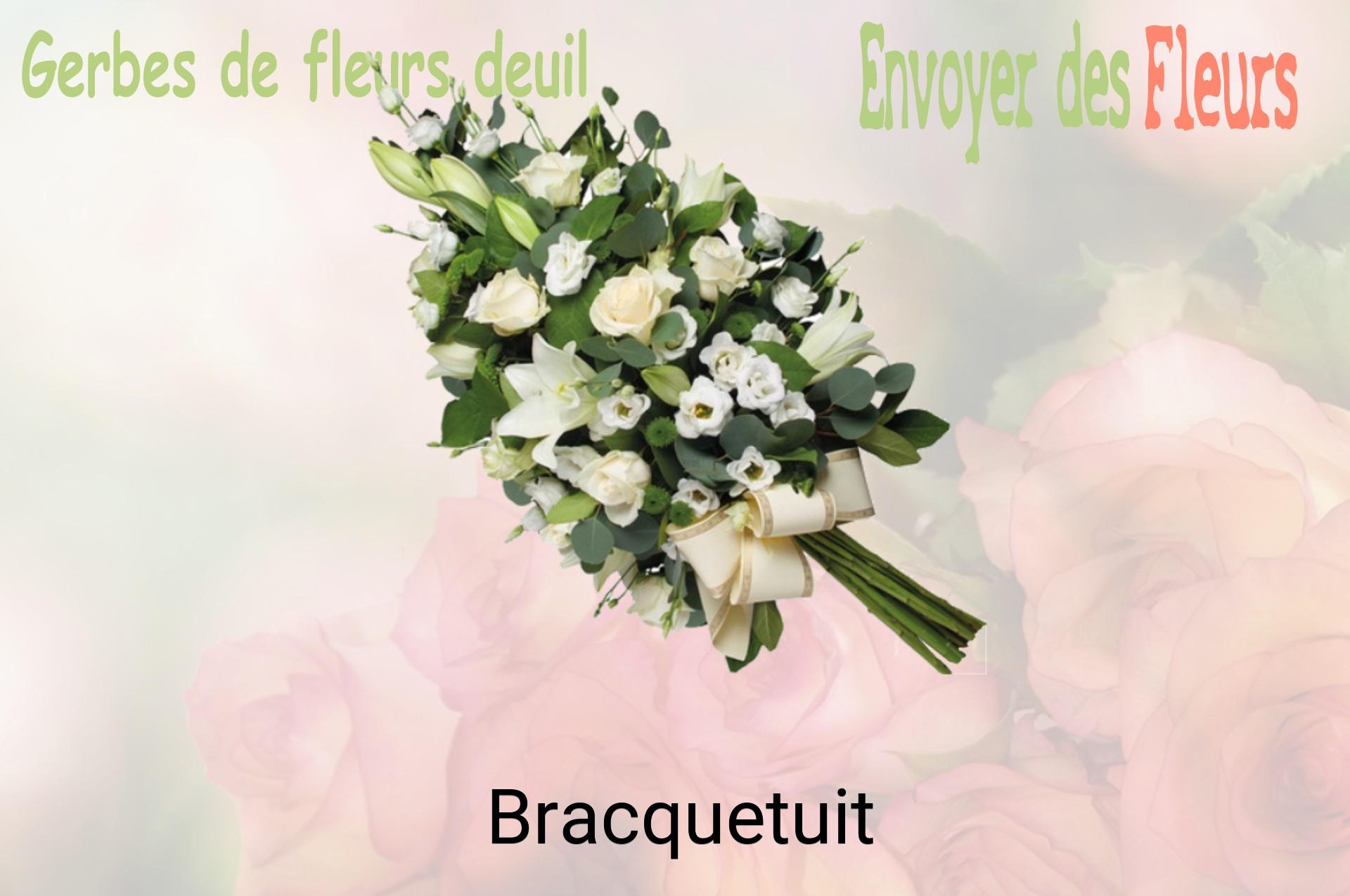 Gerbe de fleurs de deuil livrée à Bracquetuit